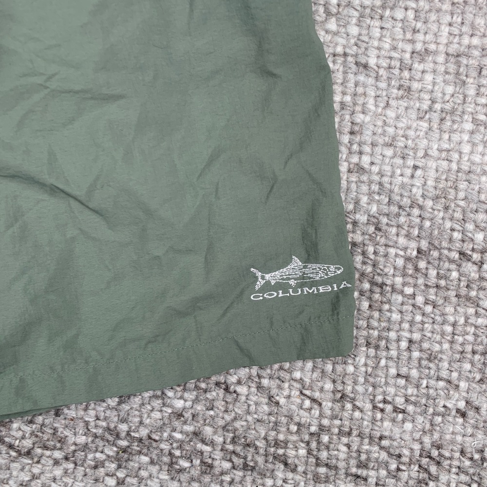Columbia PFG Shorts Mens XXL Green Backcast III Packable Fishing Water FM8300